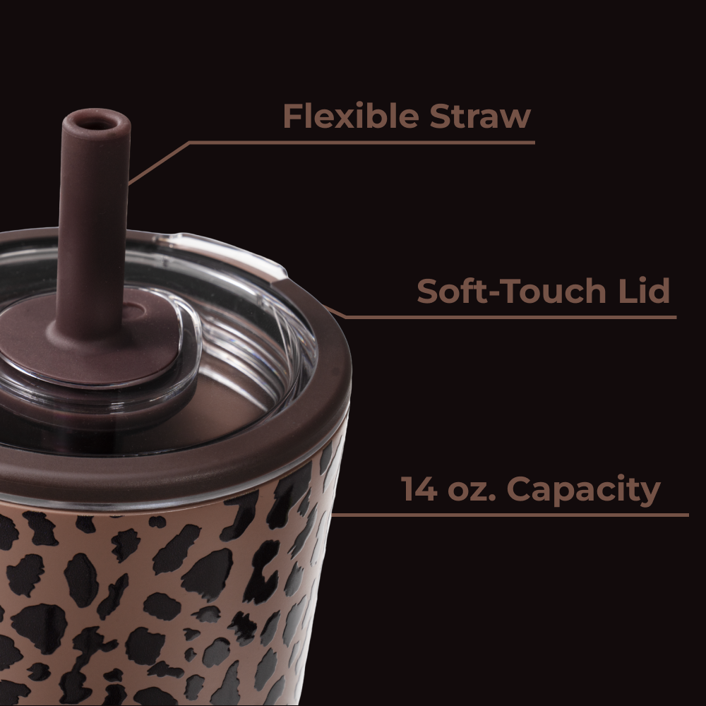 Brown Leopard - Everyday Tumbler 14oz o1